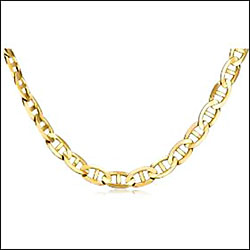 14K Gold Mariner Link Anchor Chain