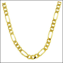 14K Gold Figaro Link Chain