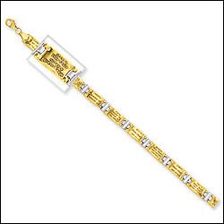 14K Gold Ten Commandments Bracelet