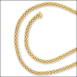 14k Gold Panther Link Chain Necklace