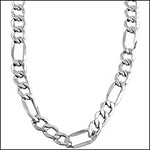 Sterling Silver Figaro Chain, 18 inches