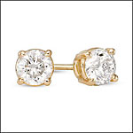 .33 Carat Diamond Stud Earrings in 14K Gold