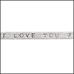 Sterling Silver Herringbone I Love You Bracelet
