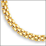 14k Gold Panther Link Chain Necklace